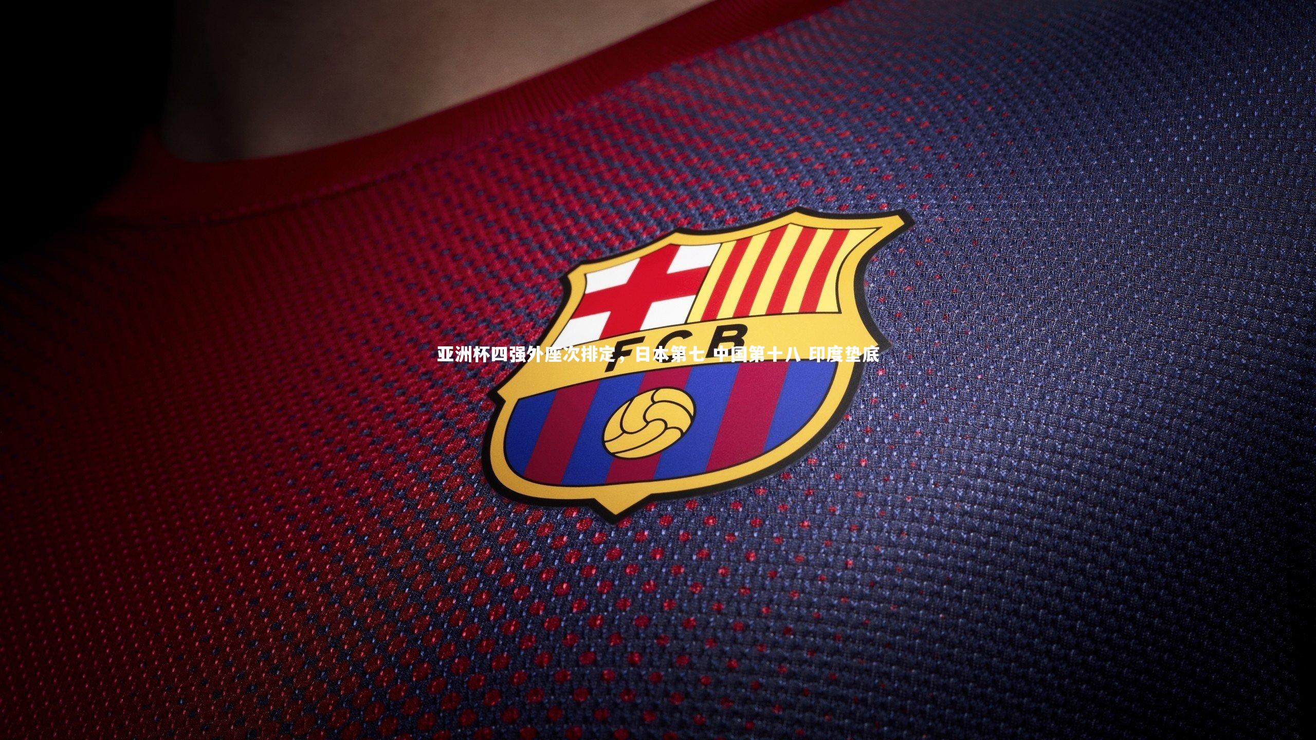 亚洲杯四强外座次排定,日本第七 中国第十八 印度垫底